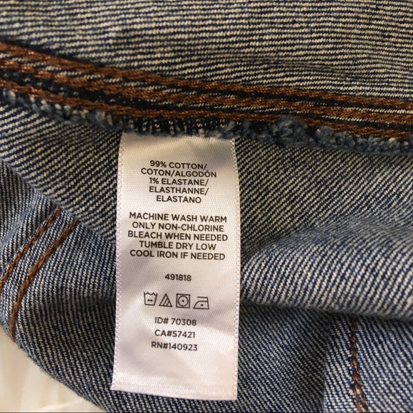 NEW Loft Jean Denim Sailor Skirt Button Front 0 - Picture 6 of 8